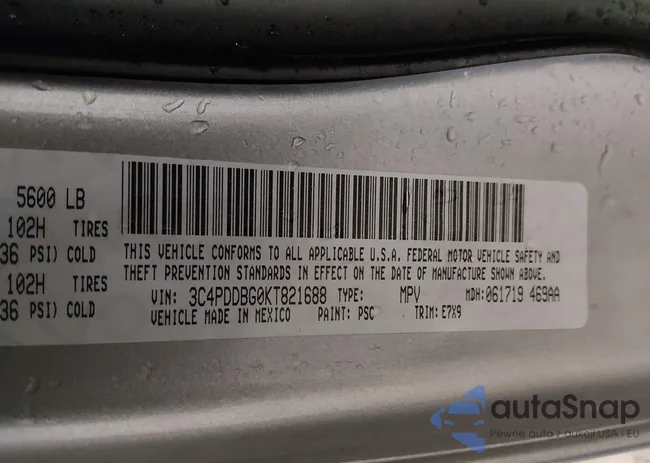 3C4PDDBG0KT821688: 44125474