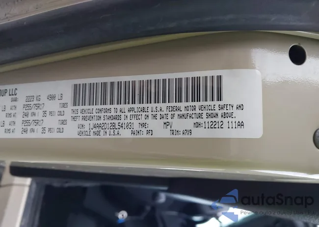 1J4AA2D12BL541031: 44126532