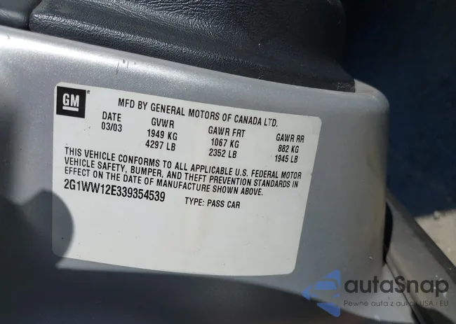 2G1WW12E339354539: 44126640