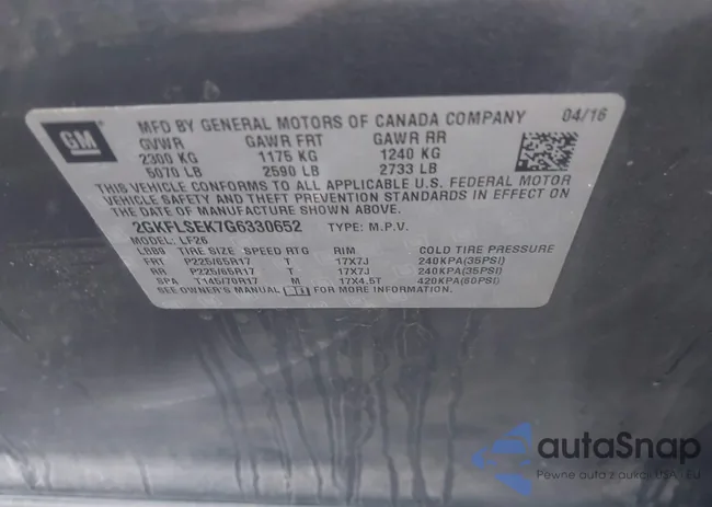 2GKFLSEK7G6330652: 44126645