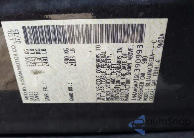 1N4AA6AP1GC390993: 44126698