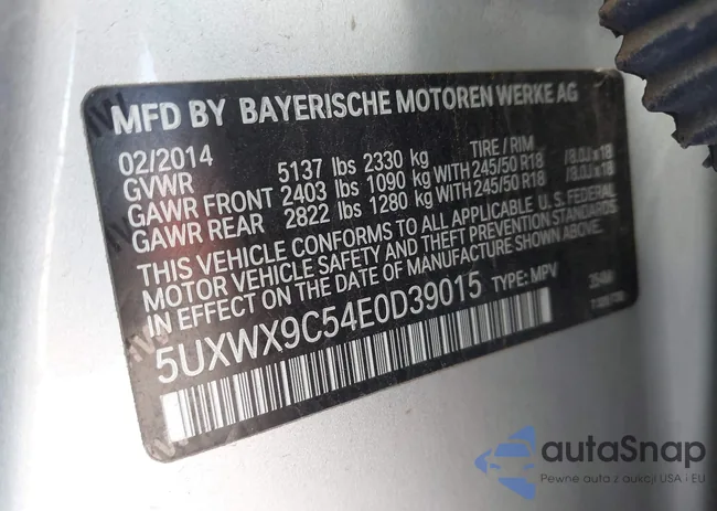 5UXWX9C54E0D39015: 44126745