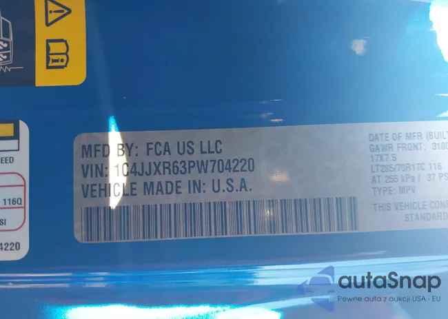 1C4JJXR63PW704220: 44126900