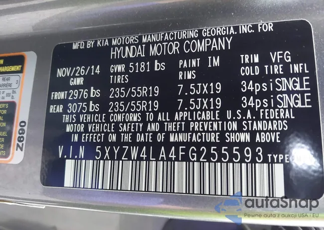 5XYZW4LA4FG255593: 44127078