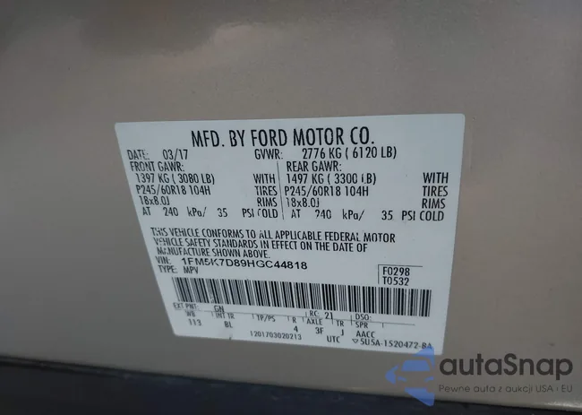 1FM5K7D89HGC44818: 44127079