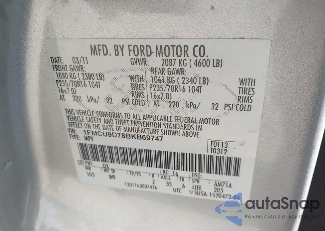 1FMCU9D78BKB69747: 44127087