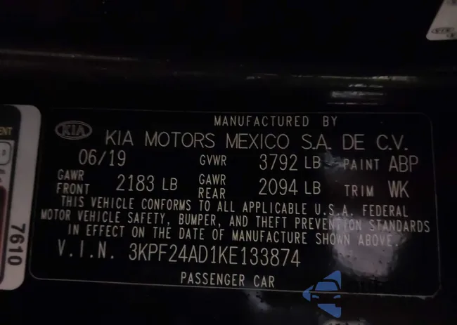 3KPF24AD1KE133874: 44126123