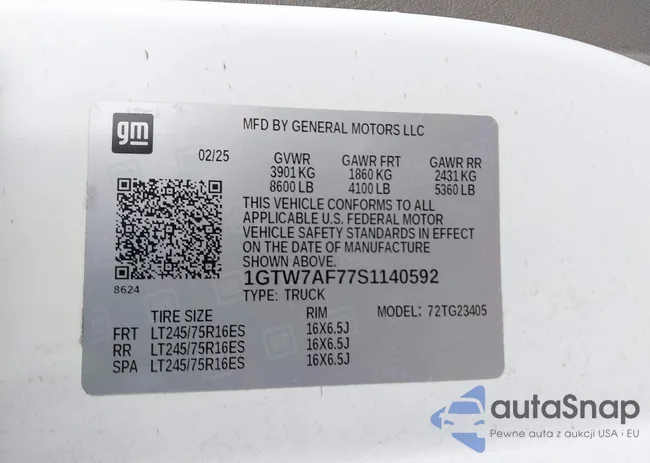 1GTW7AF77S1140592: 44126178