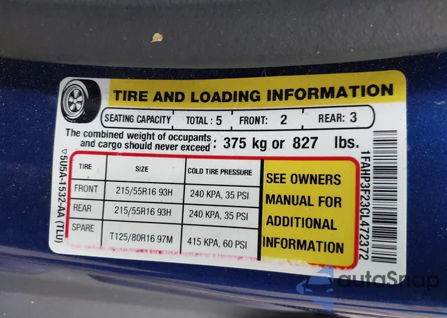 1FAHP3F23CL472372: 44126214