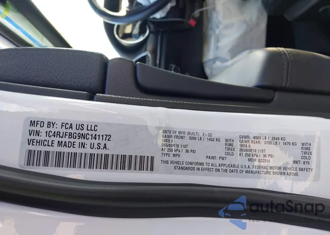 1C4RJFBG9NC141172: 44126368