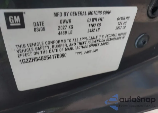 1G2ZH548554178990: 44126451