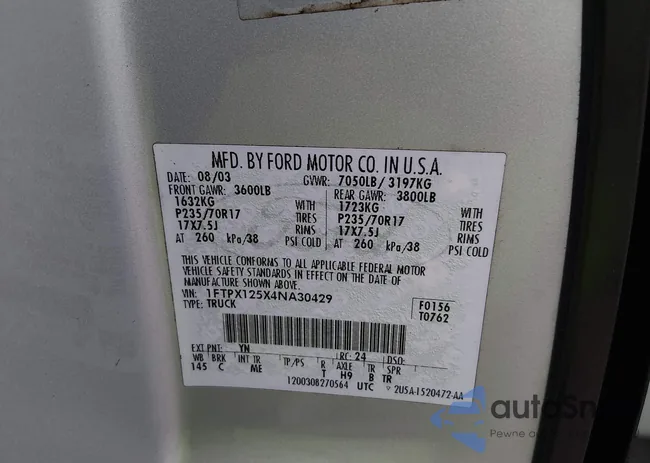 1FTPX125X4NA30429: 44127511