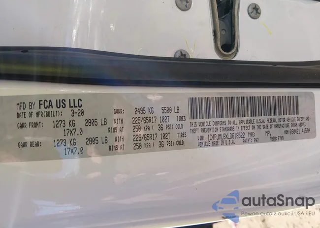 1C4PJMLBXLD618522: 44127542