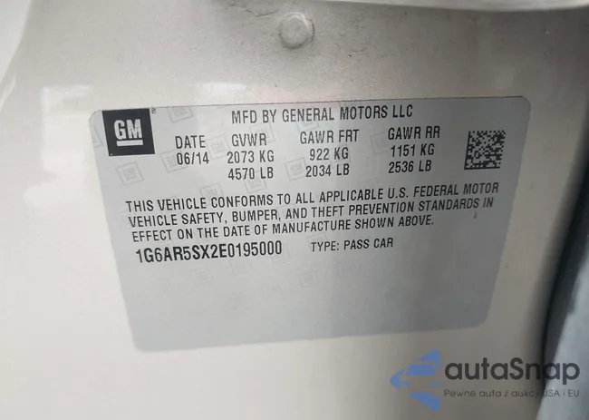 1G6AR5SX2E0195000: 44127546