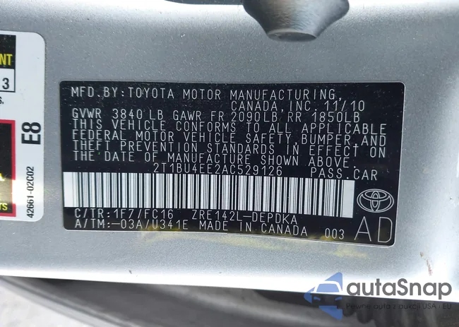 2T1BU4EE2AC529126: 44127566