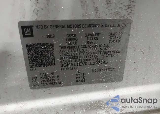 3GKALTEV0LL192145: 44127658