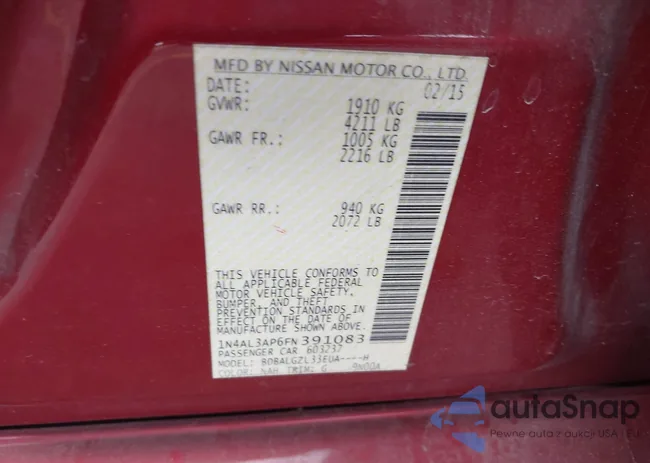 1N4AL3AP6FN391083: 44127725