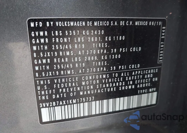 3VV2B7AX1KM175737: 44127758
