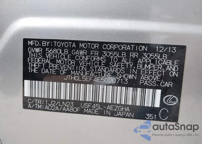 JTHCL5EF4E5020713: 44127772