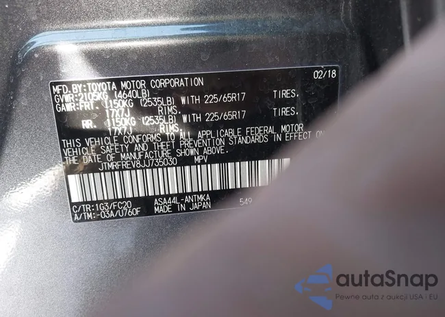 JTMRFREV8JJ735030: 44127799