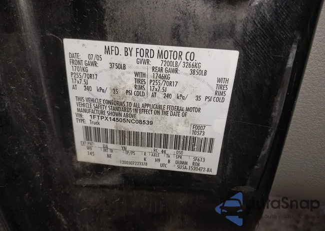 1FTPX14505NC08539: 44127874