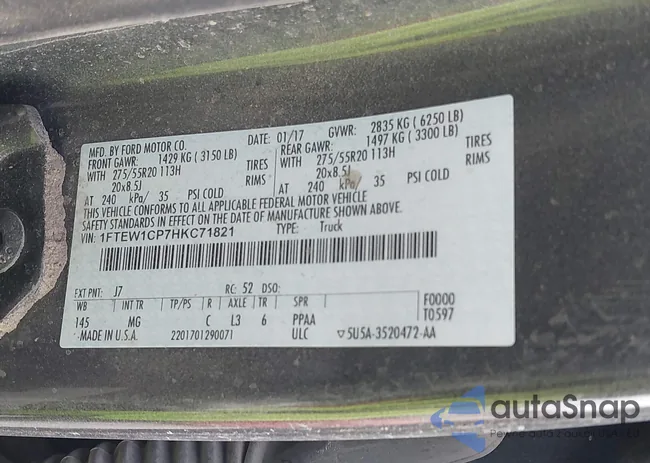 1FTEW1CP7HKC71821: 44127908