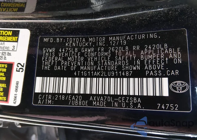 4T1G11AK2LU911487: 44127916