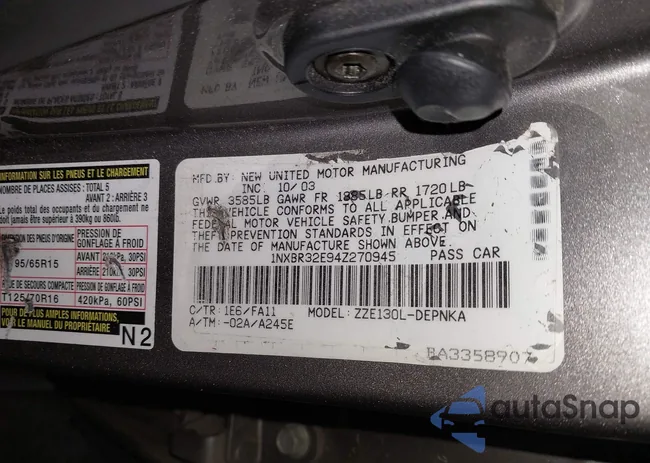 1NXBR32E94Z270945: 44128021