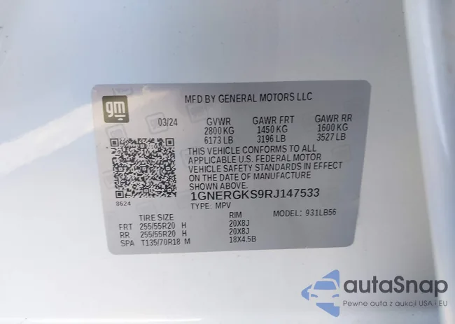 1GNERGKS9RJ147533: 44128043