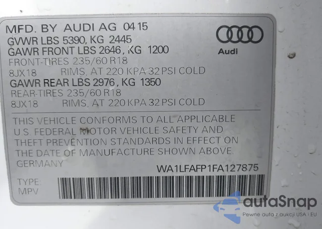 WA1LFAFP1FA127875: 44128060