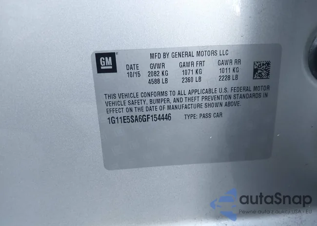 1G11E5SA6GF154446: 44127091