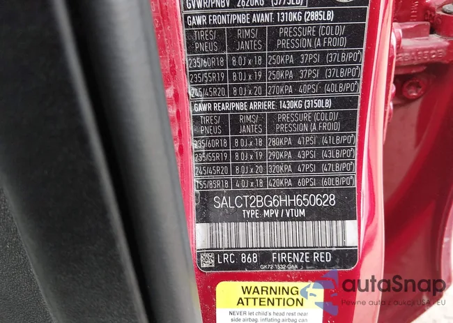 SALCT2BG6HH650628: 44127128