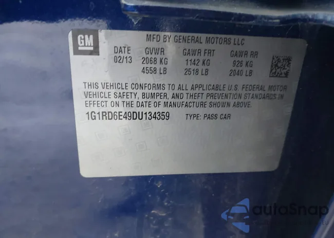1G1RD6E49DU134359: 44127151
