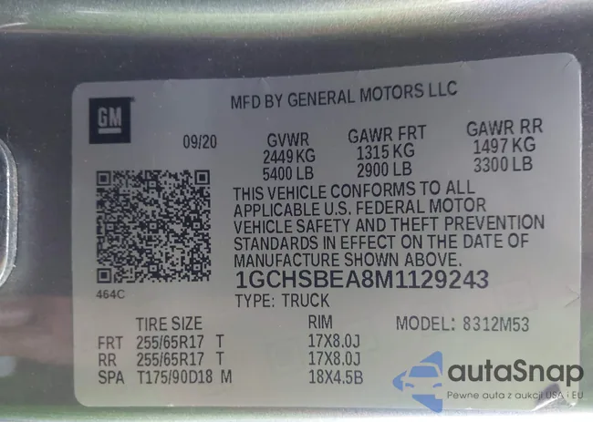 1GCHSBEA8M1129243: 44127228