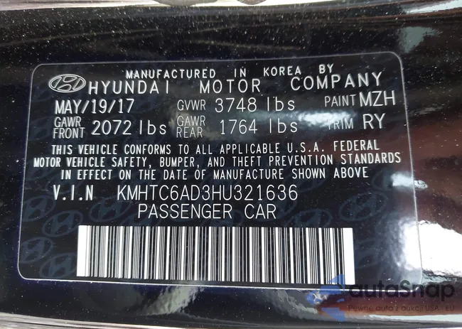 KMHTC6AD3HU321636: 44127252