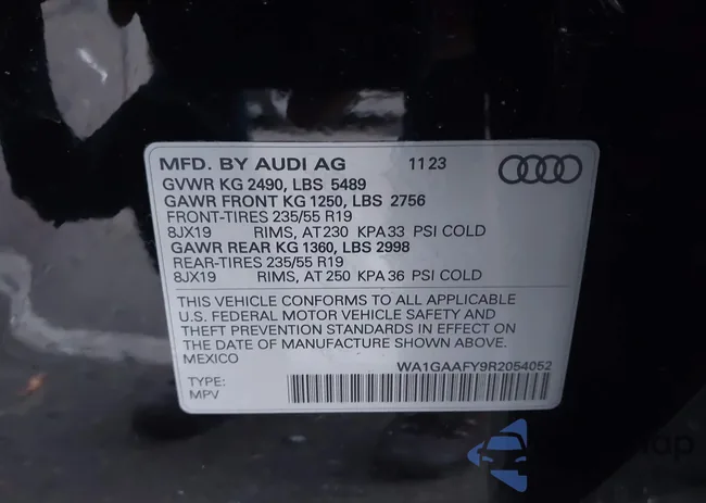 WA1GAAFY9R2054052: 44128623