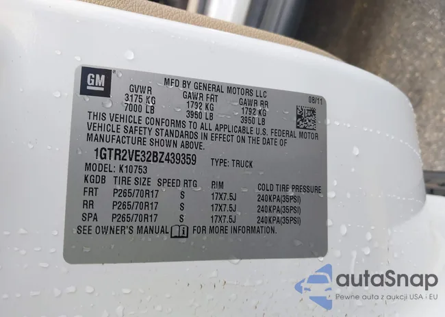 1GTR2VE32BZ439359: 44128638