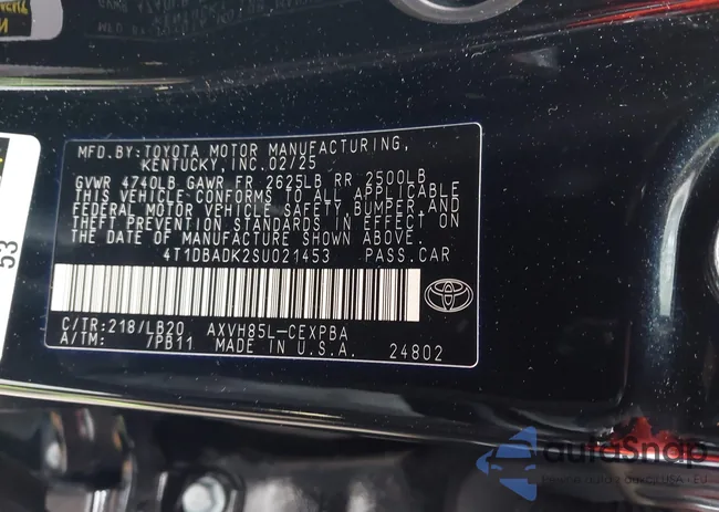 4T1DBADK2SU021453: 44128700