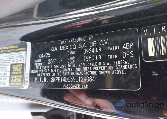 3KPFT4DE5SE129084: 44128708