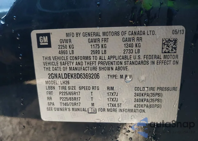 2GNALDEK8D6369206: 44128735