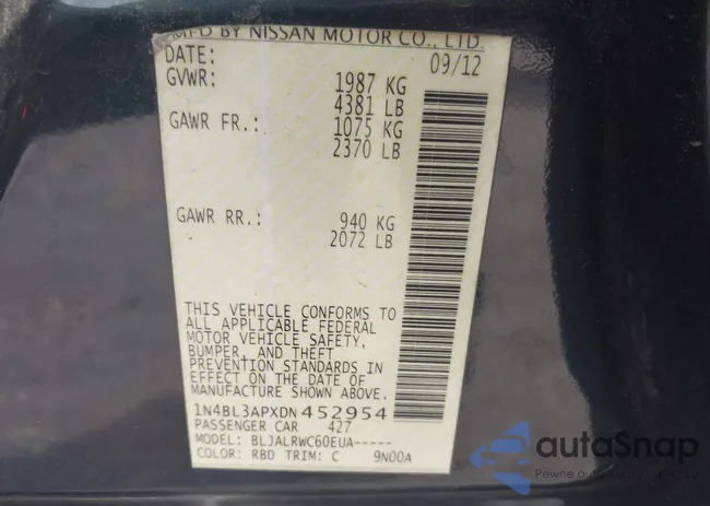 1N4BL3APXDN452954: 44128748