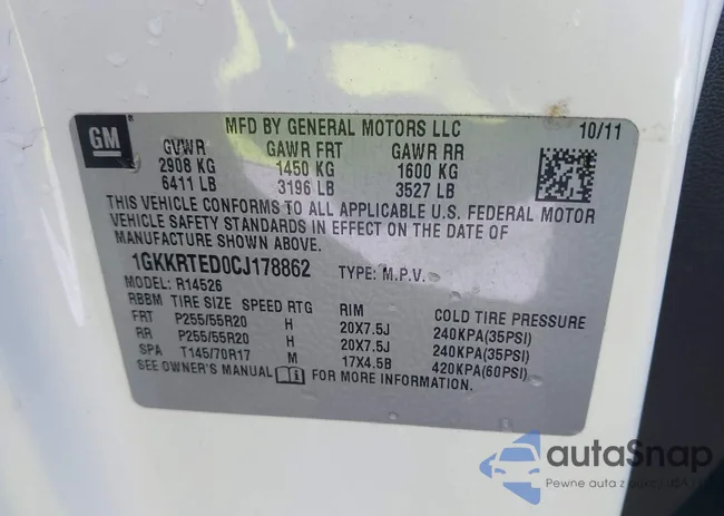 1GKKRTED0CJ178862: 44128810