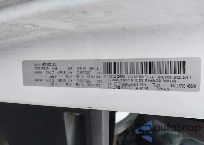 3C6TRVDG6KE507574: 44128841