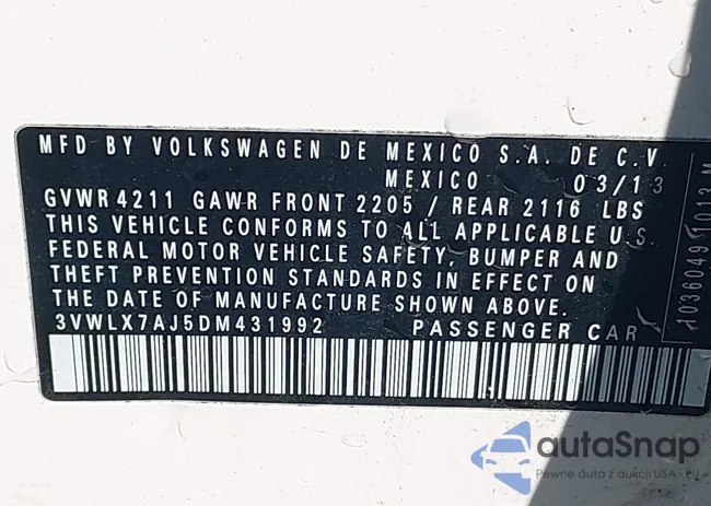 3VWLX7AJ5DM431992: 44128894