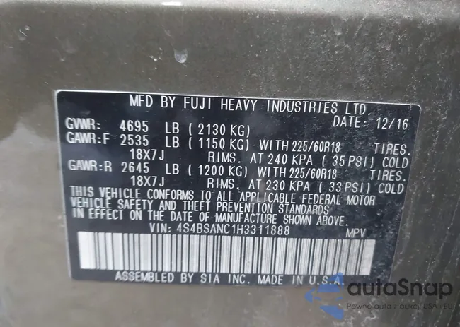 4S4BSANC1H3311888: 44129042