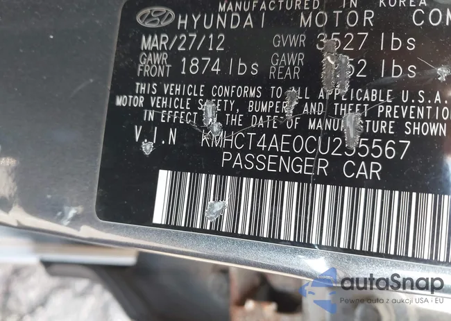 KMHCT4AE0CU255567: 44129056