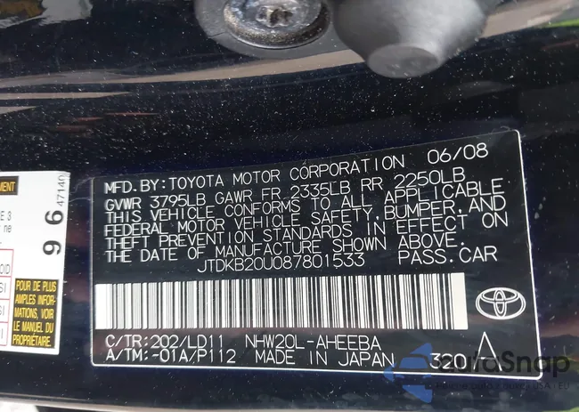 JTDKB20U087801533: 44128153