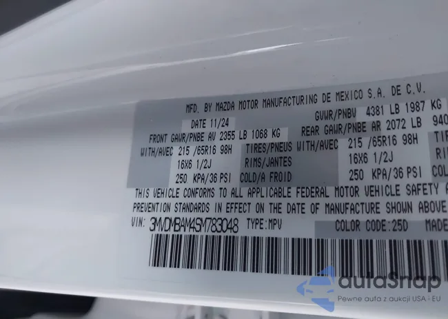 3MVDMBAM4SM783048: 44128217