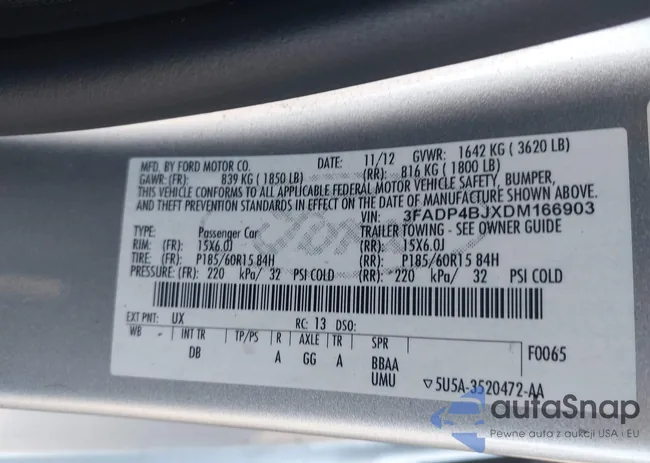 3FADP4BJXDM166903: 44128238