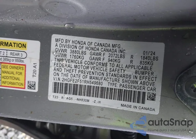 2HGFE2F51RH549680: 44128285